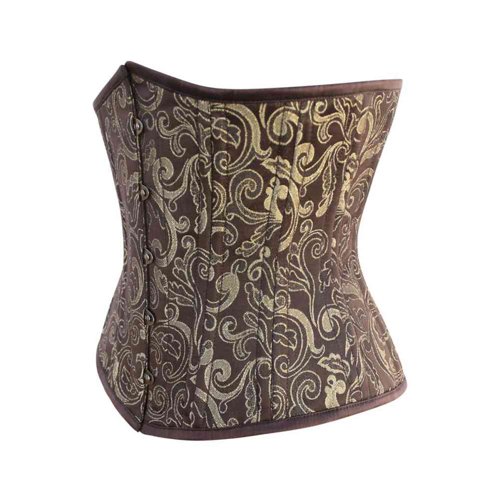 Attitude Corsets - Ohaia Unterbrustkorsett - Goldfarben/Braun